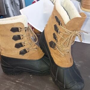 Totes Men's 10 Brown and Black Snow Boots. Soles Intact!